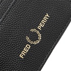 Fred Perry Men's Authentic Scotch Grain Textured Cardholder in Black