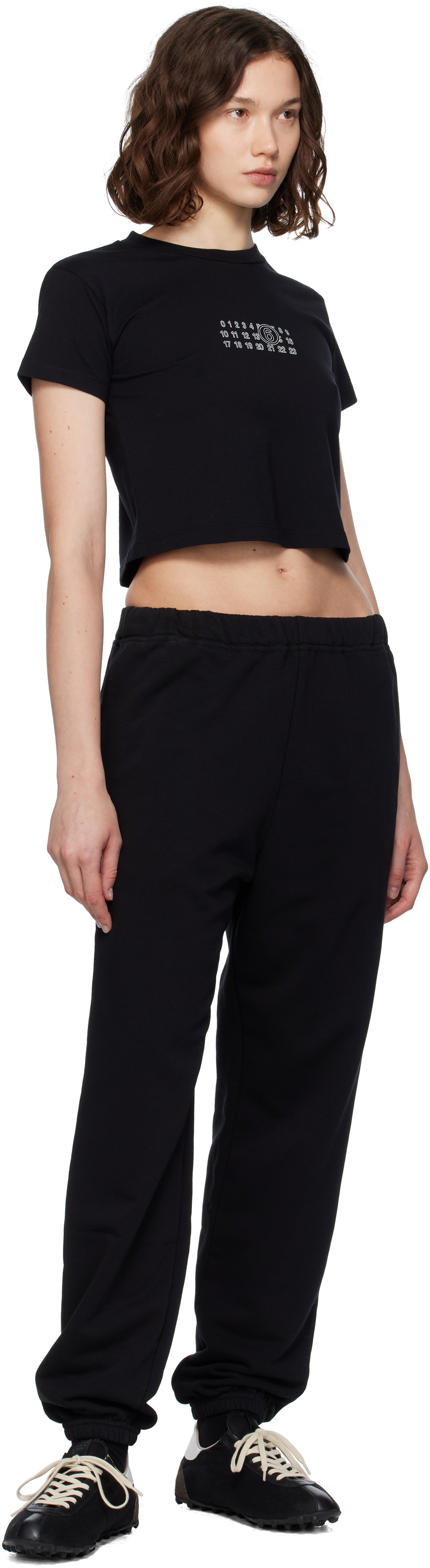 MM6 Maison Margiela Black Logo Sweatpants