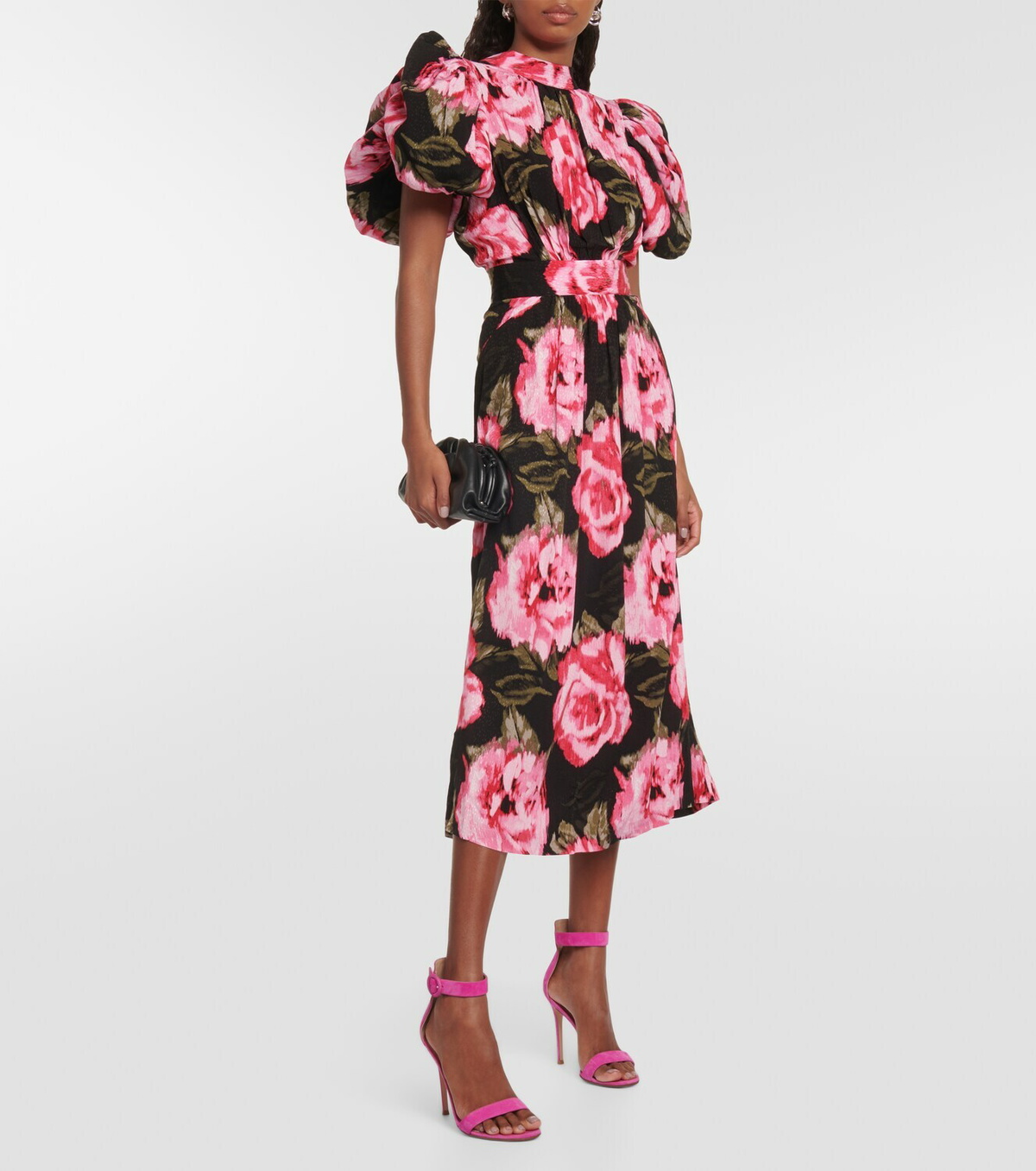 Rotate Birger Christensen Noon floral jacquard midi dress Rotate Birger Christensen Noon floral jacquard midi dress