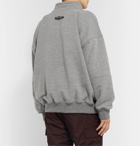 Fear of God - Logo-Appliquéd Mélange Loopback Cotton-Blend Jersey Sweatshirt - Gray