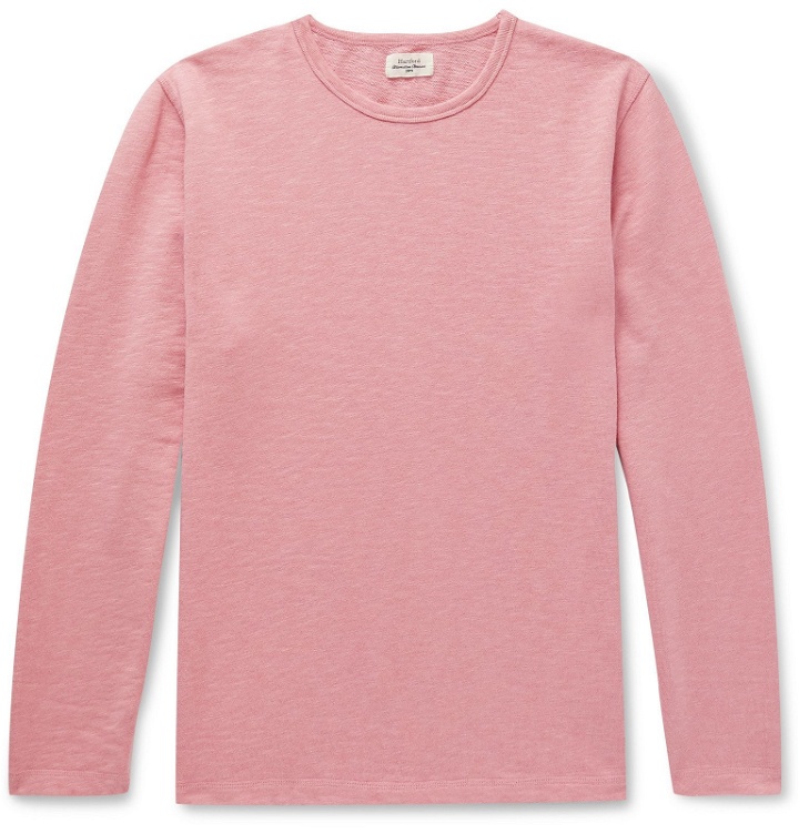 Photo: Hartford - Slub Loopback Cotton-Jersey Sweatshirt - Pink