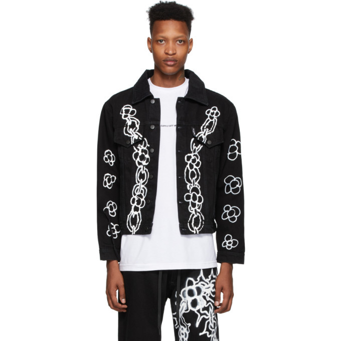 Liam Hodges Black Alfie Kungu Edition Denim Chain Jacket