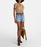Isabel Marant Lesia high-rise denim shorts