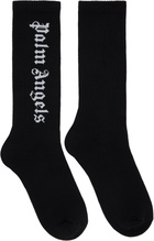 Palm Angels Black Classic Logo Socks
