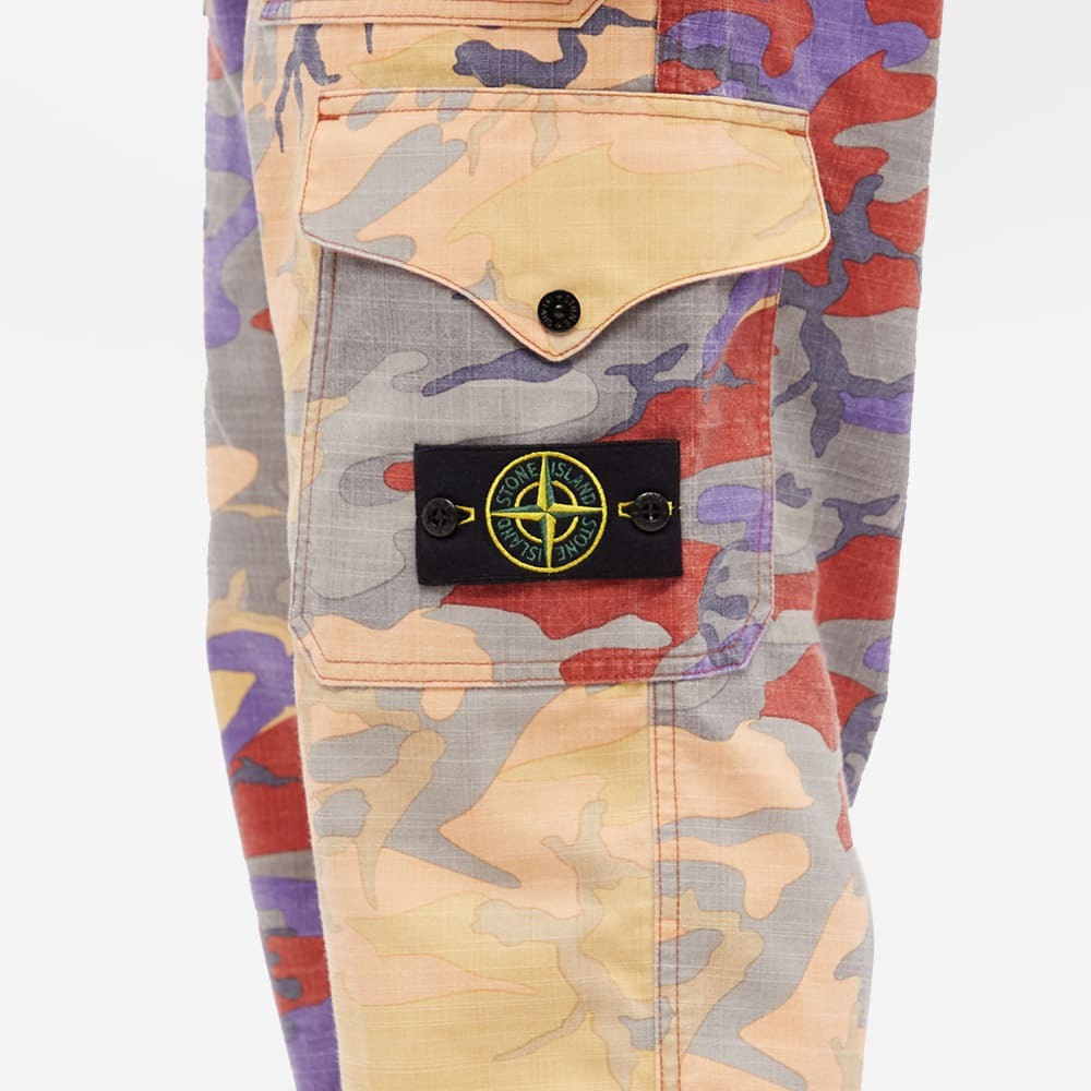 Stone Island Men's Heritage Camo Cargo Pant in Orange Stone