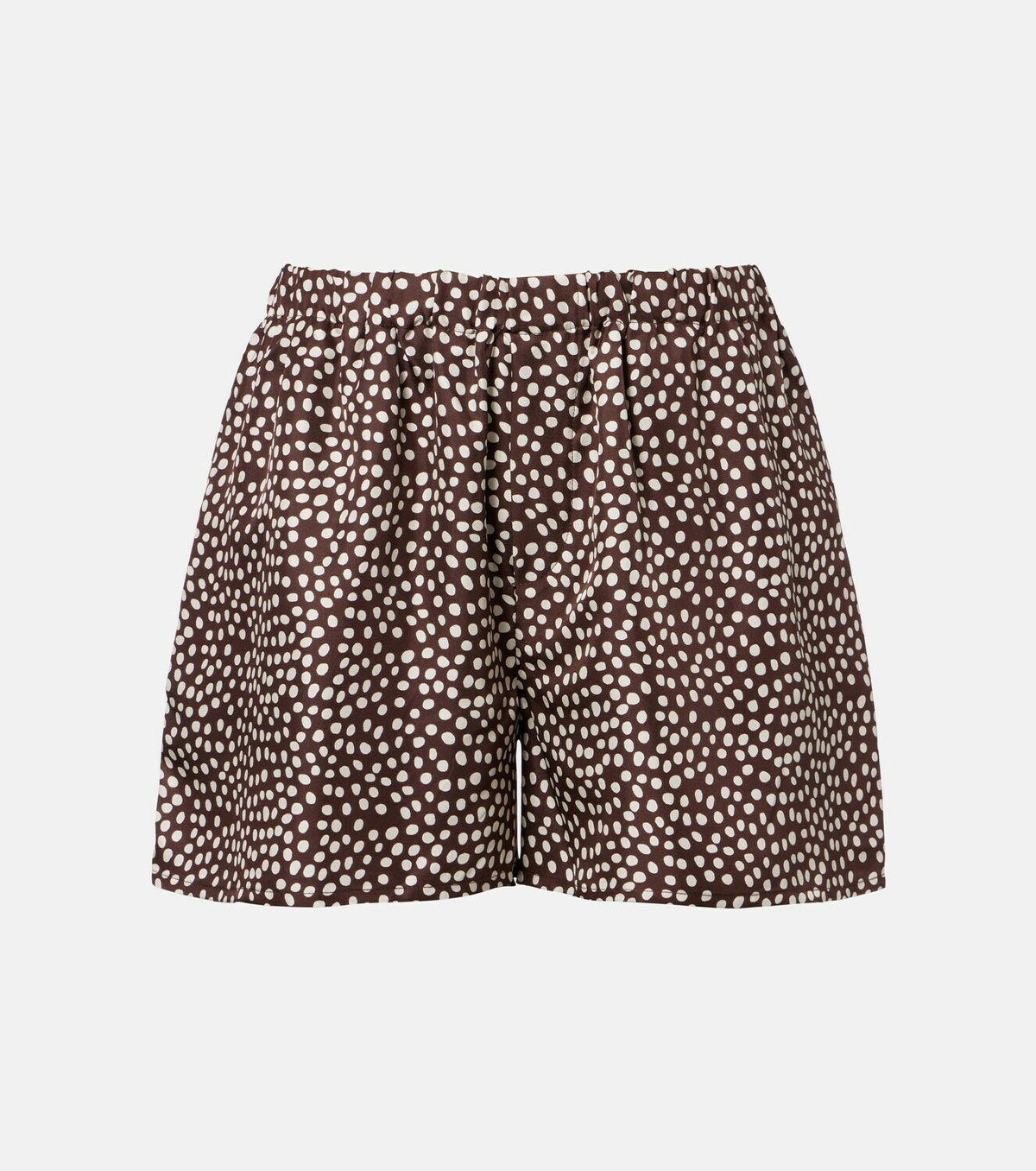 Asceno Franca polka-dot silk charmeuse shorts