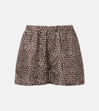 Asceno Franca polka-dot silk charmeuse shorts