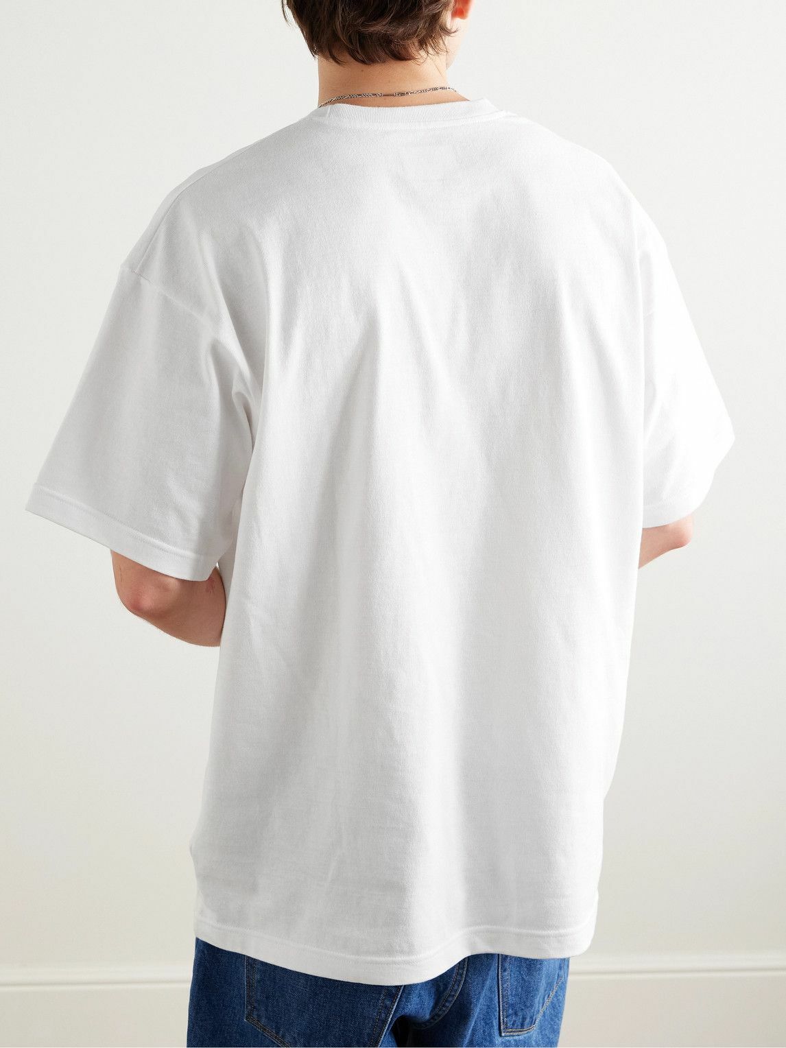 WTAPS - Logo-Appliquéd Cotton-Jersey T-Shirt - White WTAPS