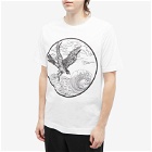 Dries Van Noten Men's Hertz Regular Eagle T-Shirt in White