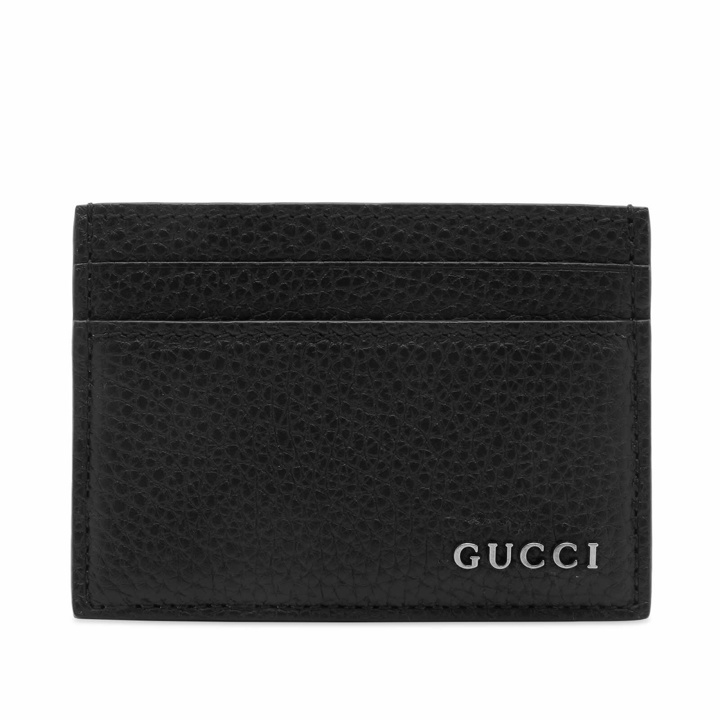 Photo: Gucci Men's Logo Card Holder in Black 