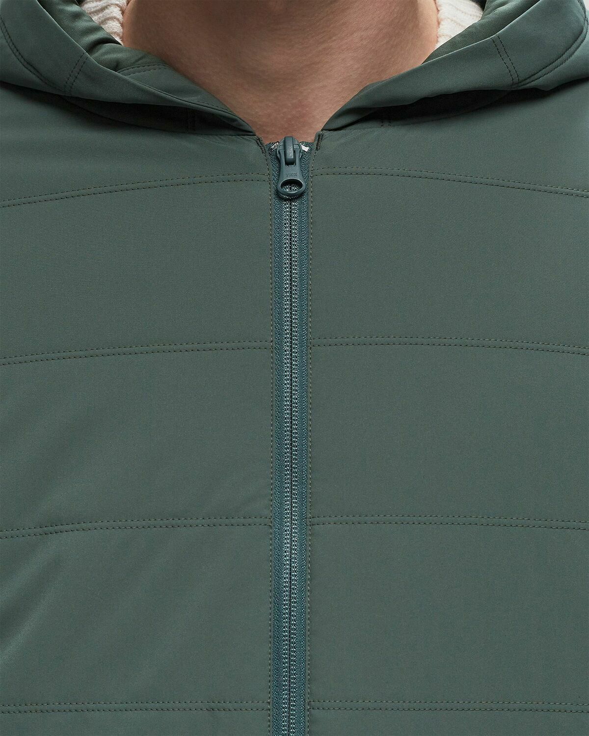 Snow Peak Flexible Insulated Zip Up Hoodie Green Zippers