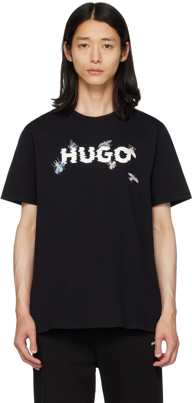Hugo Black Printed T-Shirt Hugo Boss