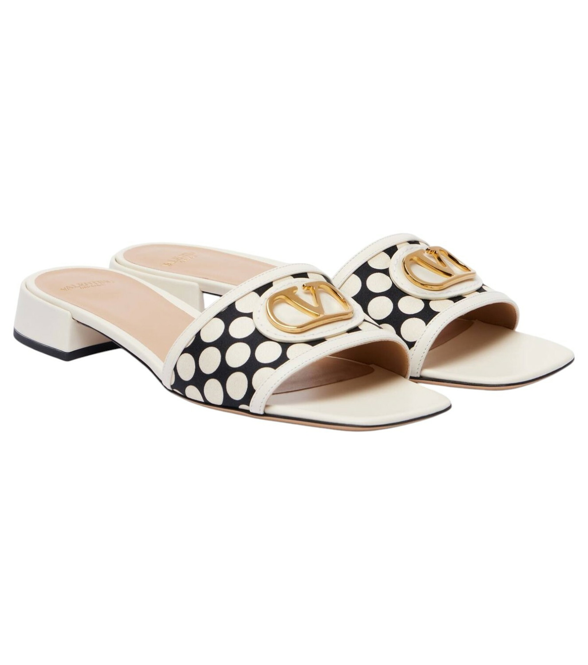 Silver Rhinestones Valentino Garavani Chain 1967 Slippers