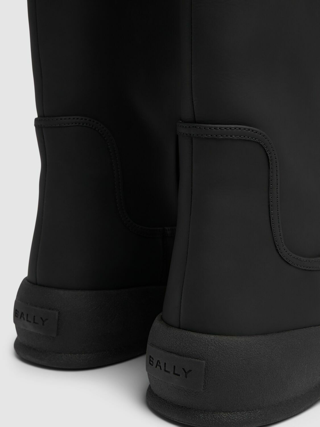 BALLY 30mm Clover Leather & Rubber Tall Boots Bally