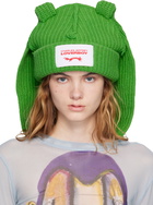 Charles Jeffrey LOVERBOY Green Chunky Rabbit Beanie