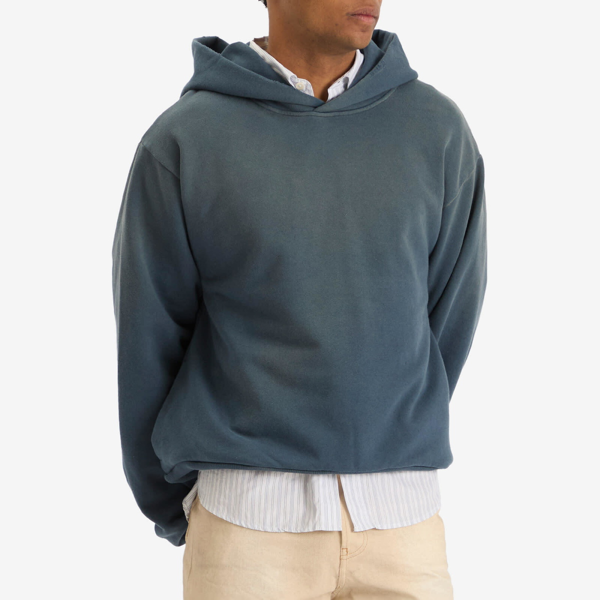 ACNE STUDIOS MEN'S BACK LOGO パーカー フーディ Acne Studios Men's 1996 Back Logo Hoodie in Deep Blue Acne Studios