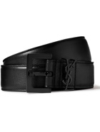SAINT LAURENT - 3cm Full-Grain Leather Belt - Black