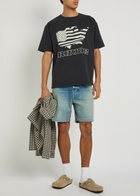 Rhude Boxy Traxedo Denim Shorts Blue