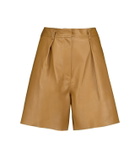 Petar Petrov Gisa high-rise wide leather shorts