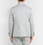 Canali - Stone Kei Slim-Fit Stretch-Cotton Twill Suit Jacket - Gray