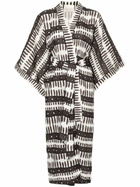 Maison La Plage Brown Kenya Belted Linen Dress