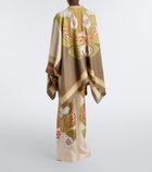 La DoubleJ Floral silk twill palazzo pants