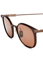 Zegna Round-frame Sunglasses - Brown Brown - One Size