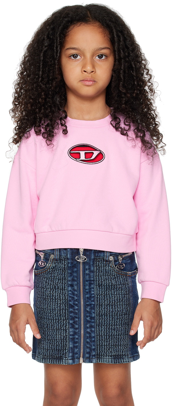 Diesel Kids Pink Strasli Sweatshirt Diesel