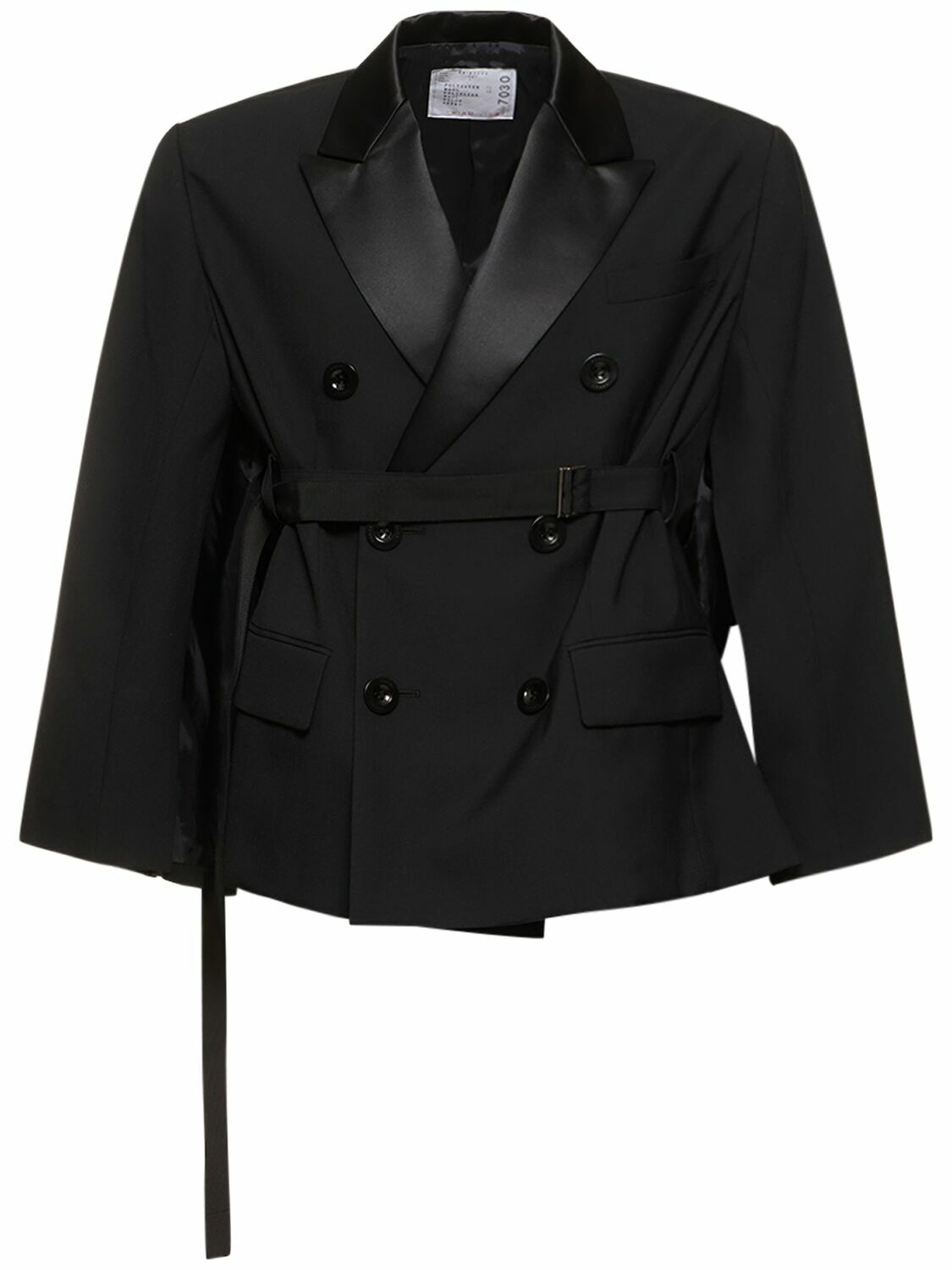 Photo: SACAI - Belted Double Breast Tailored Jacket