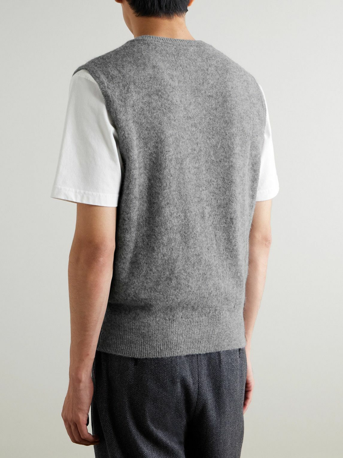 Oliver Spencer - Graves Knitted Sweater Vest - Gray