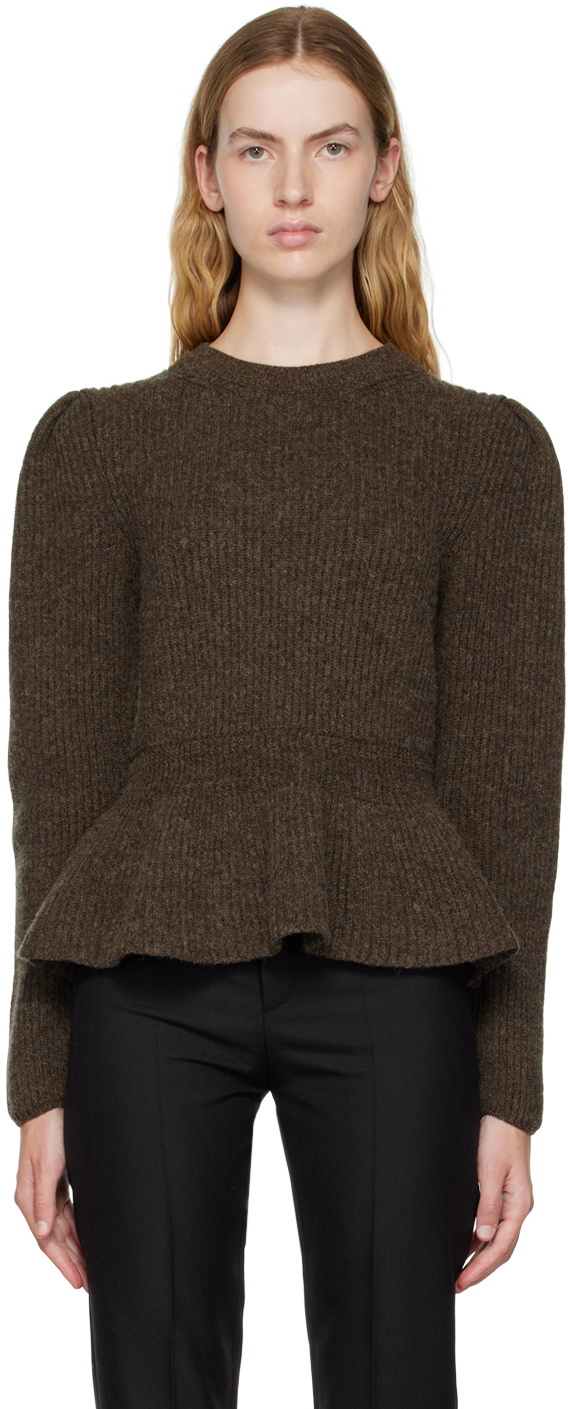 LEMAIRE Brown Peplum Sweater Lemaire