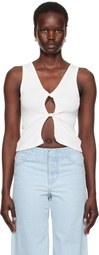 Christopher Esber White Open Twist Tank Top
