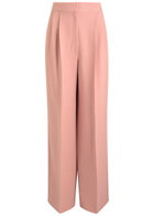 Erdem Wide-leg Twill Trousers Light Pink