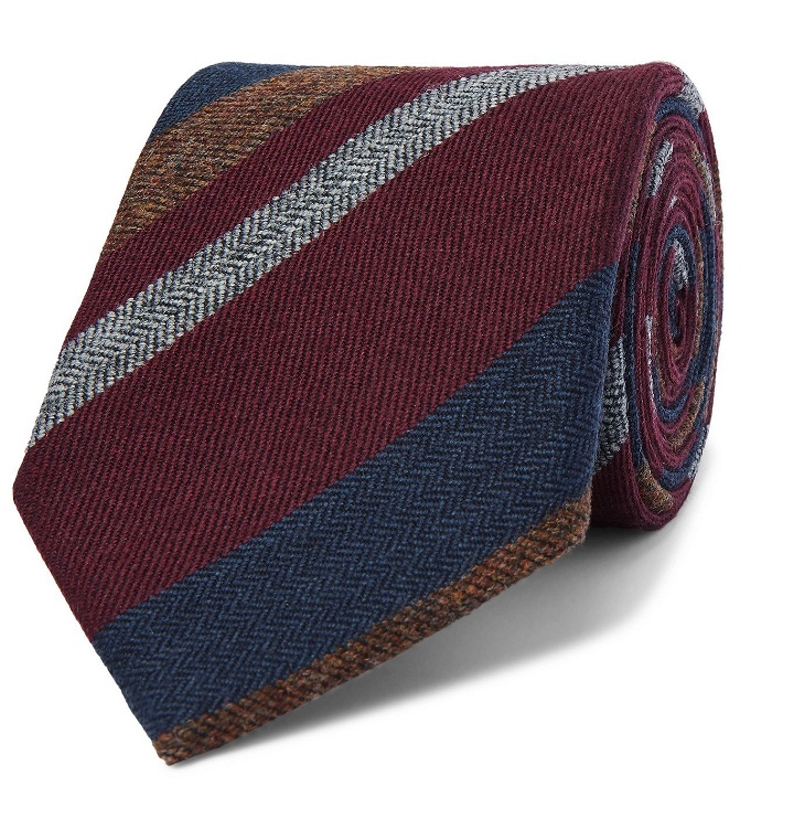 Photo: Bigi - 9cm Striped Cashmere Tie - Multi