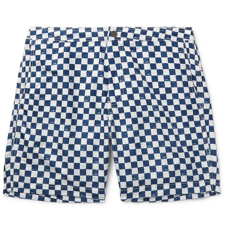 Photo: Onia - Calder Long-Length Printed Swim Shorts - Blue