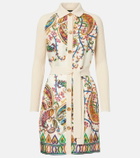 Etro Paisley belted cotton cardigan