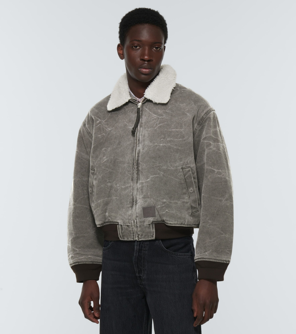 Acne Studios - Faux fur-trimmed bomber jacket Acne Studios