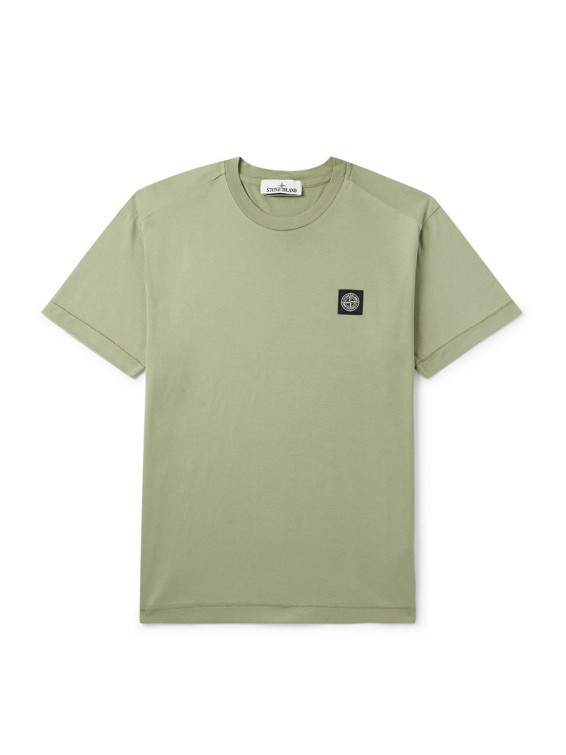Stone Island Orange Fissato Garment-Dyed T-Shirt Stone Island