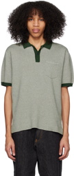 BEAMS PLUS Green Jacquard Polo