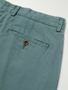 Sid Mashburn - Field Slim-Fit Tapered Garment-Dyed Cotton-Twill Trousers - Blue