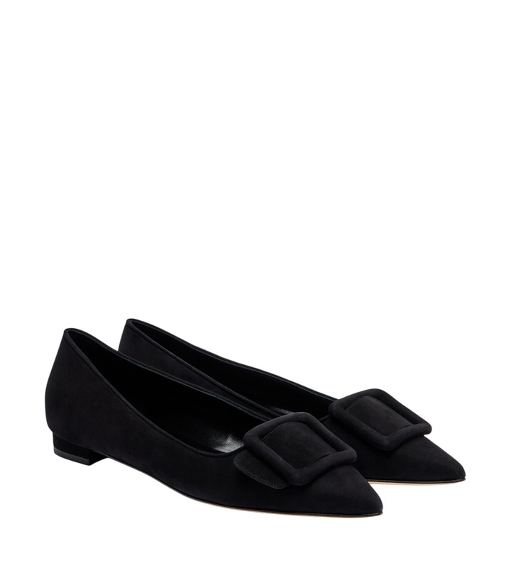 Photo: Manolo Blahnik Maysale suede ballet flats