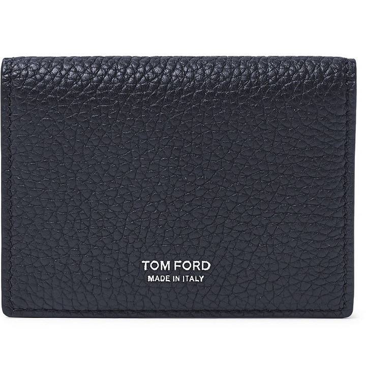 Photo: TOM FORD - Full-Grain Leather Bifold Cardholder - Blue