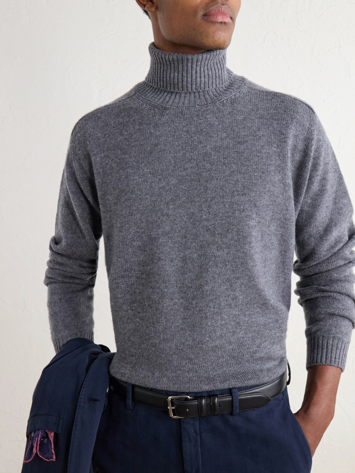 Boglioli - Virgin Wool and Cashmere-Blend Rollneck Sweater - Gray