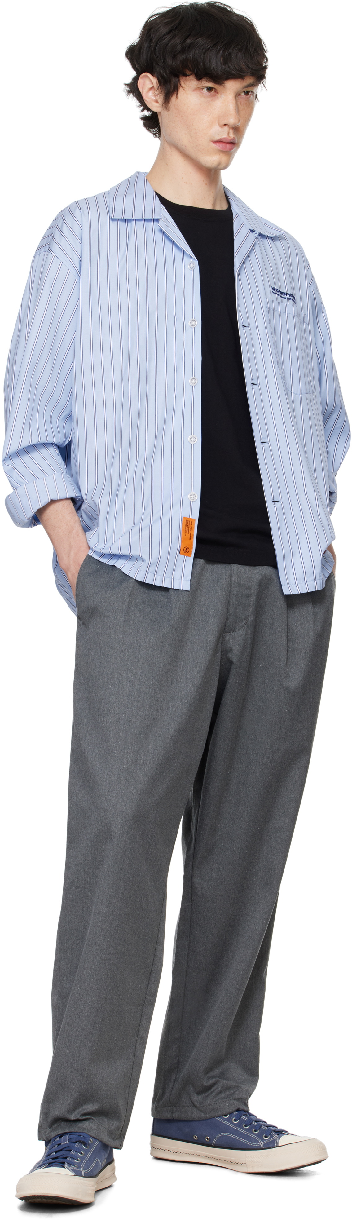 Neighborhood Gray Baggy Silhouette Easy Trousers