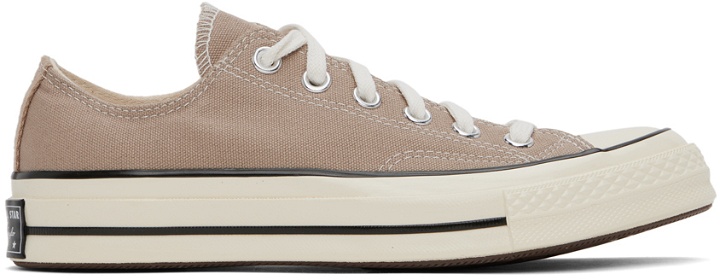 Photo: Converse Taupe Chuck 70 Vintage Canvas Sneakers