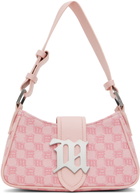 MISBHV Pink Jacquard Monogram Small Shoulder Bag