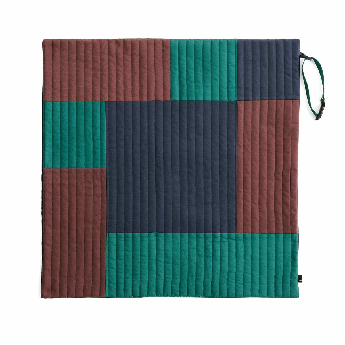HAY Dog Travel Blanket - 80x80cm in Burgundy/Green/Blue 