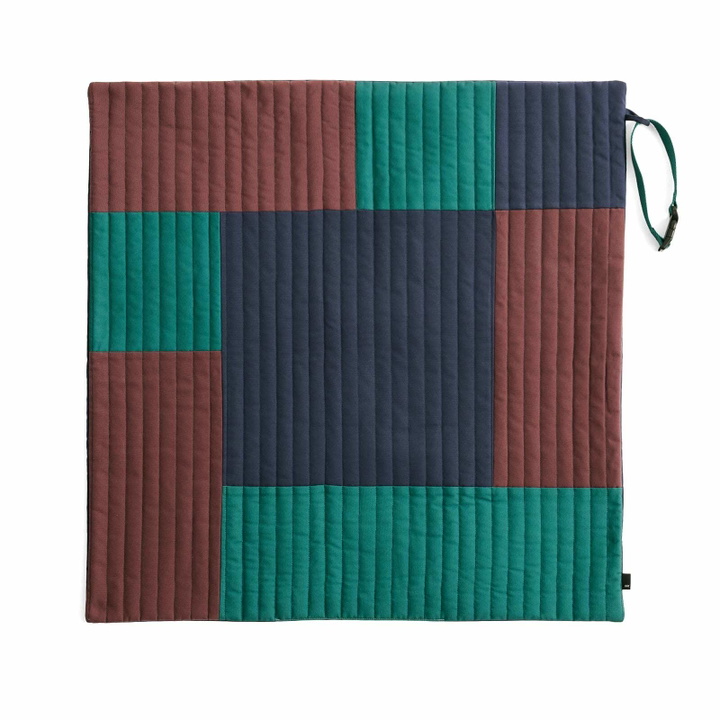 Photo: HAY Dog Travel Blanket - 80x80cm in Burgundy/Green/Blue 