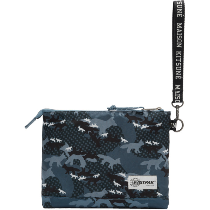 Photo: Maison Kitsune Blue Eastpak Edition Camouflage Isabella Pouch