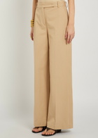 Joseph Yukio Flared-leg Trousers Beige